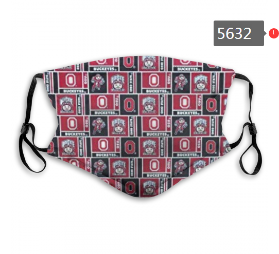 2020 NCAA Ohio State Buckeyes #8 Dust mask with filter-0
